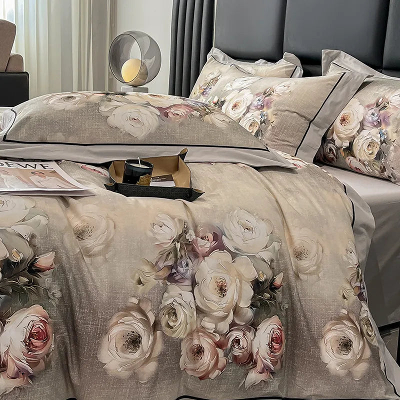 Elegant  Floral Vibrant Bedding Set