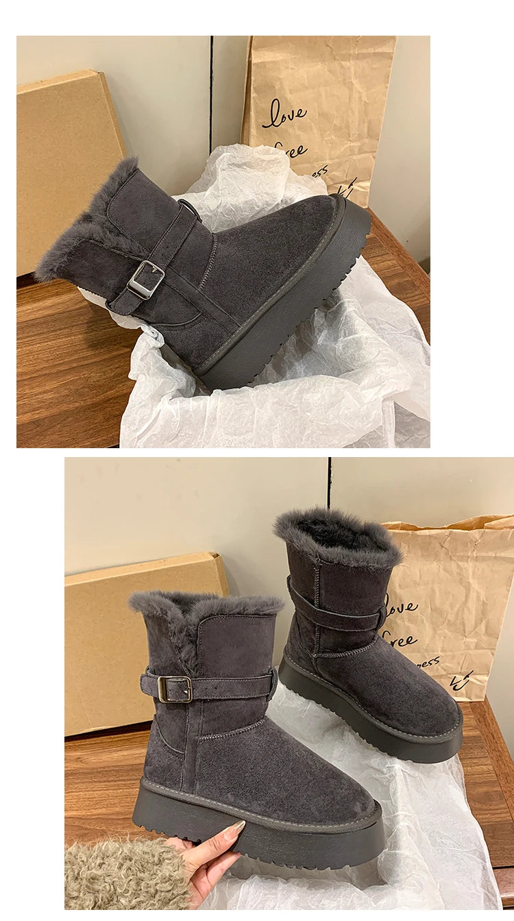 Women’s Suede Ankle Snow Boots