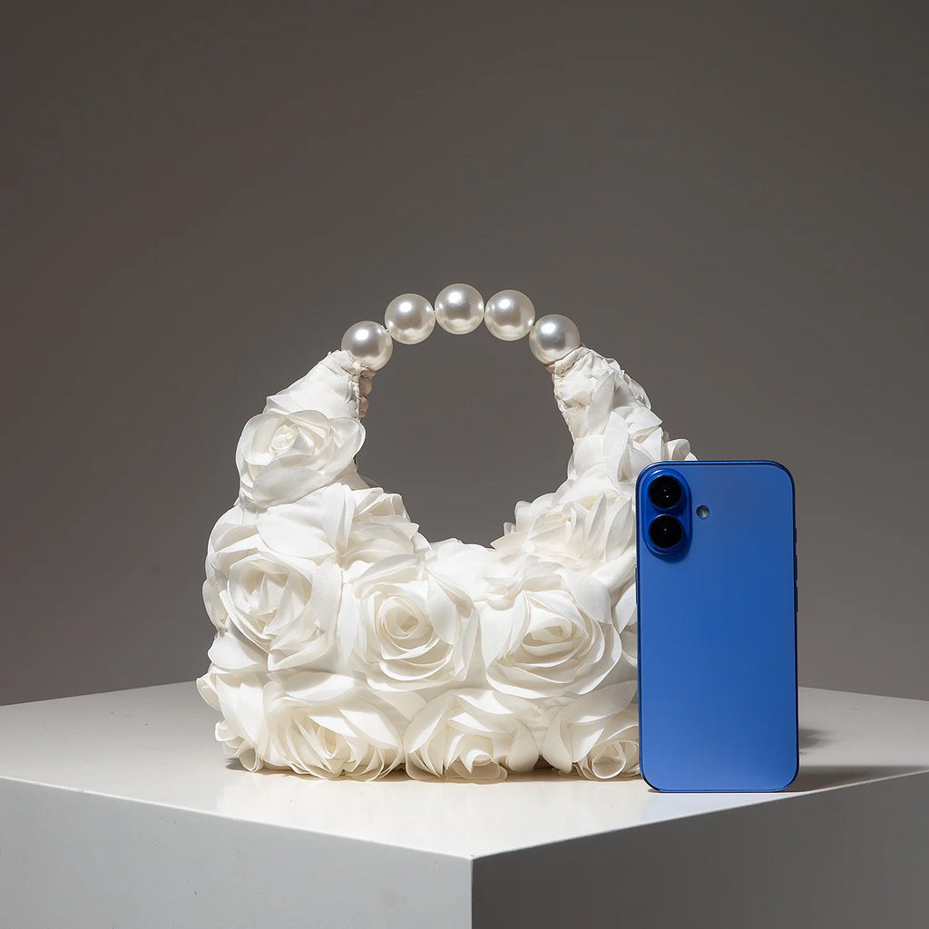 Floral Roses Clutch Evening Bag – Elegant Women’s Party Handbag