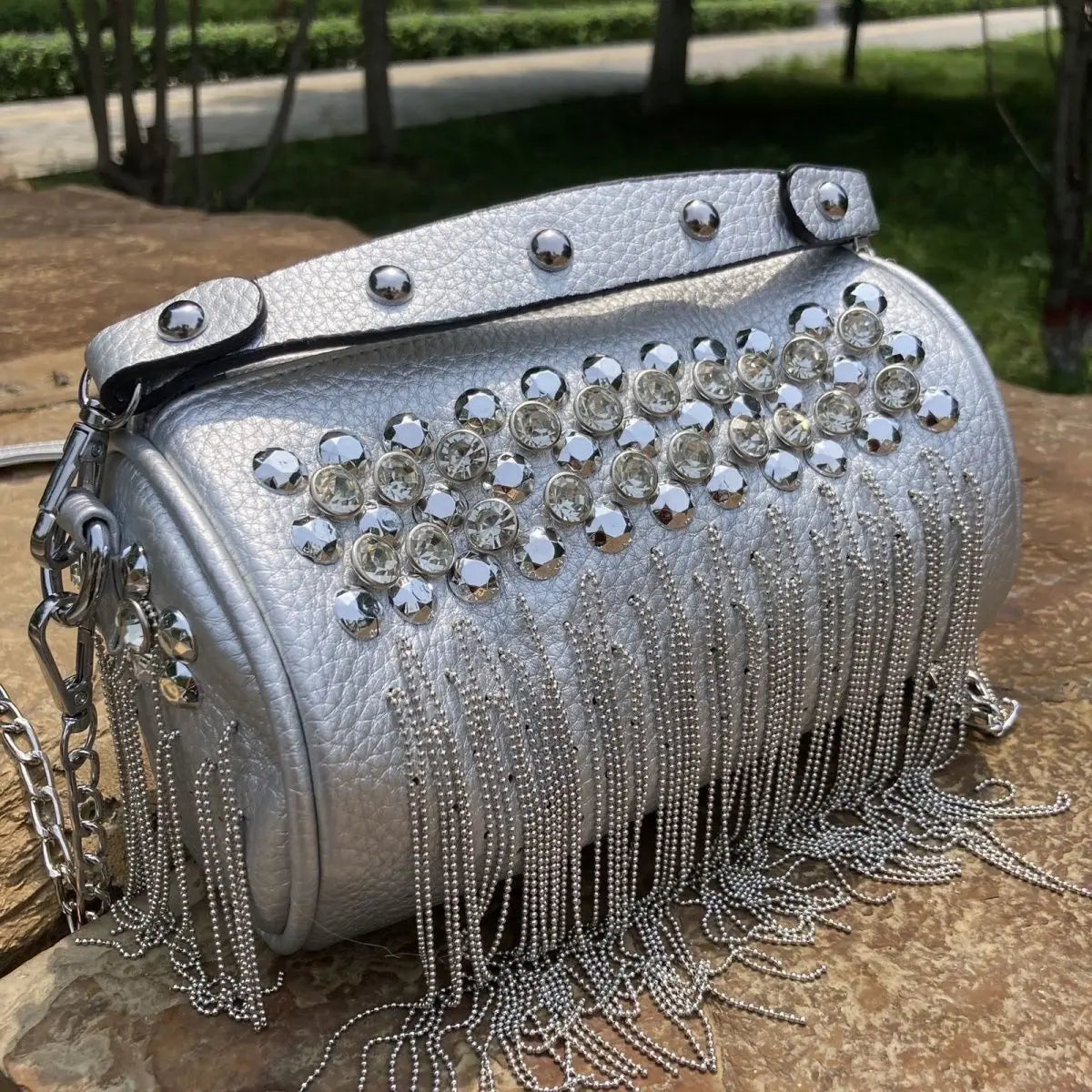 Tassel Rivet Women’s Shoulder & Crossbody Bag