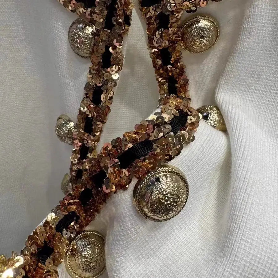 Luxury Sequined Knitted Cardigan
