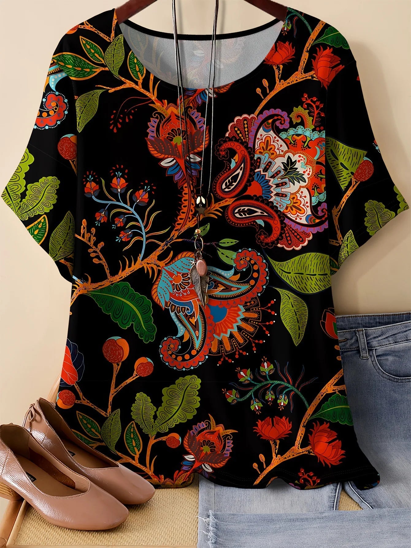 Summer Flower Butterfly T-Shirt