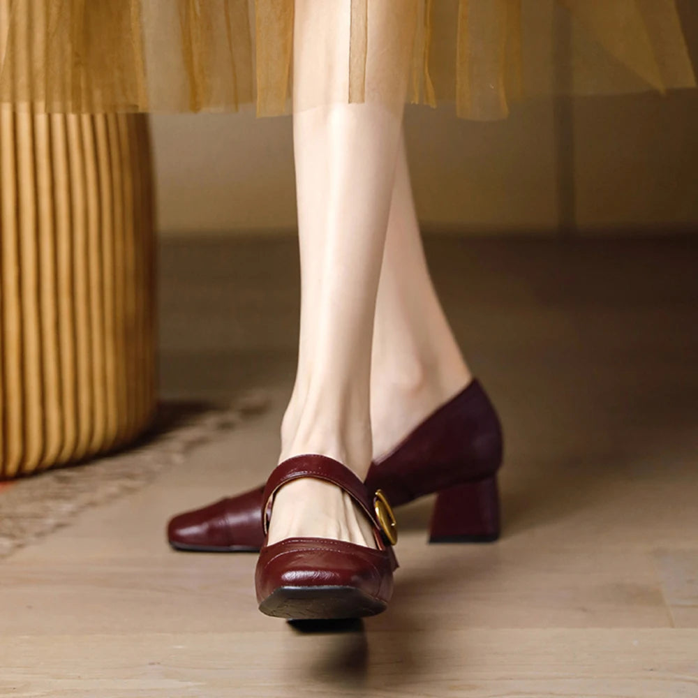 Women’s Square Toe Mary Jane Loafers