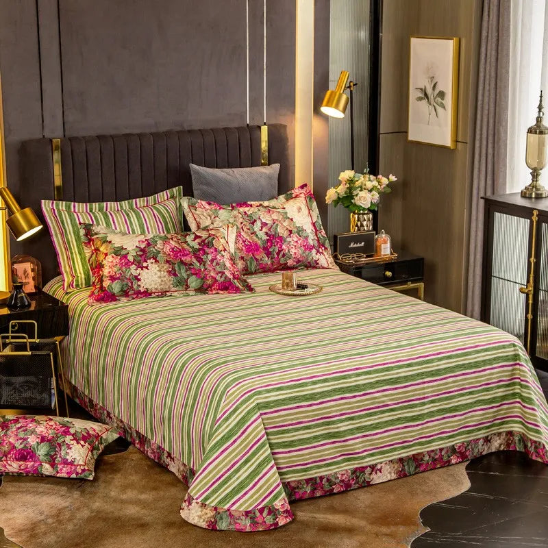 Elegant Vibrant Floral Bedding Set 100% Cotton