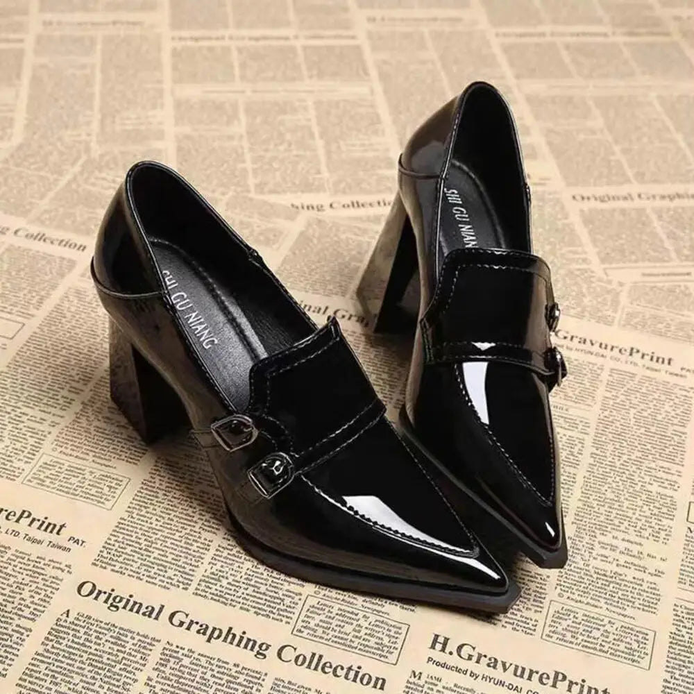 Women’s Slip-On Loafers – Pointed Toe Classic Heels