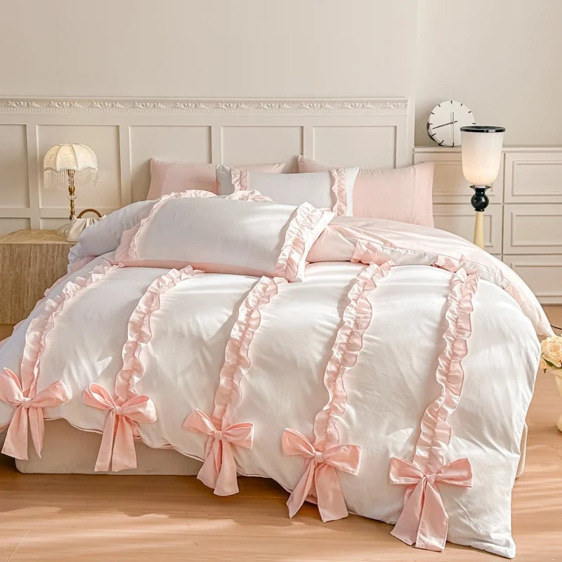 Elegant Bowknot Bedding Set