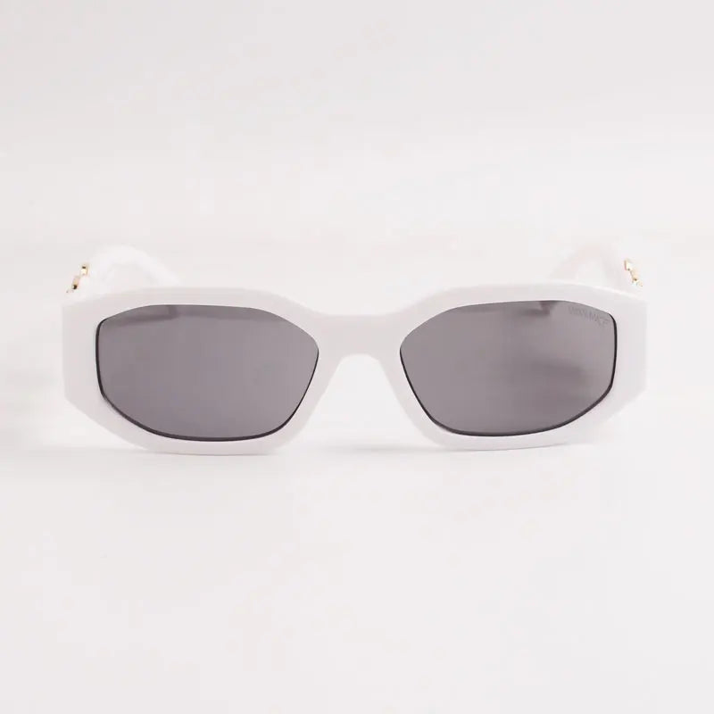 Classic Oval Shaped Gold Black Sunglasses