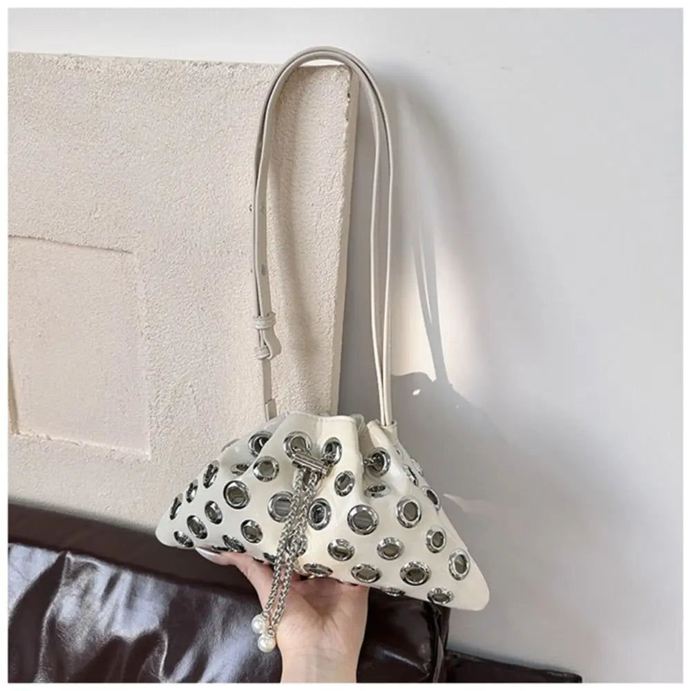Unique Metal Stud Rivet Shoulder Bag