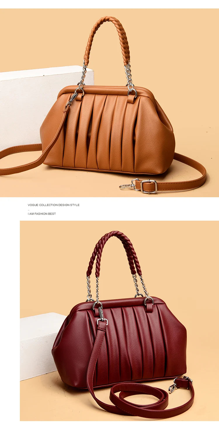 Premium Large Leather Women’s Vintage Tote Bag