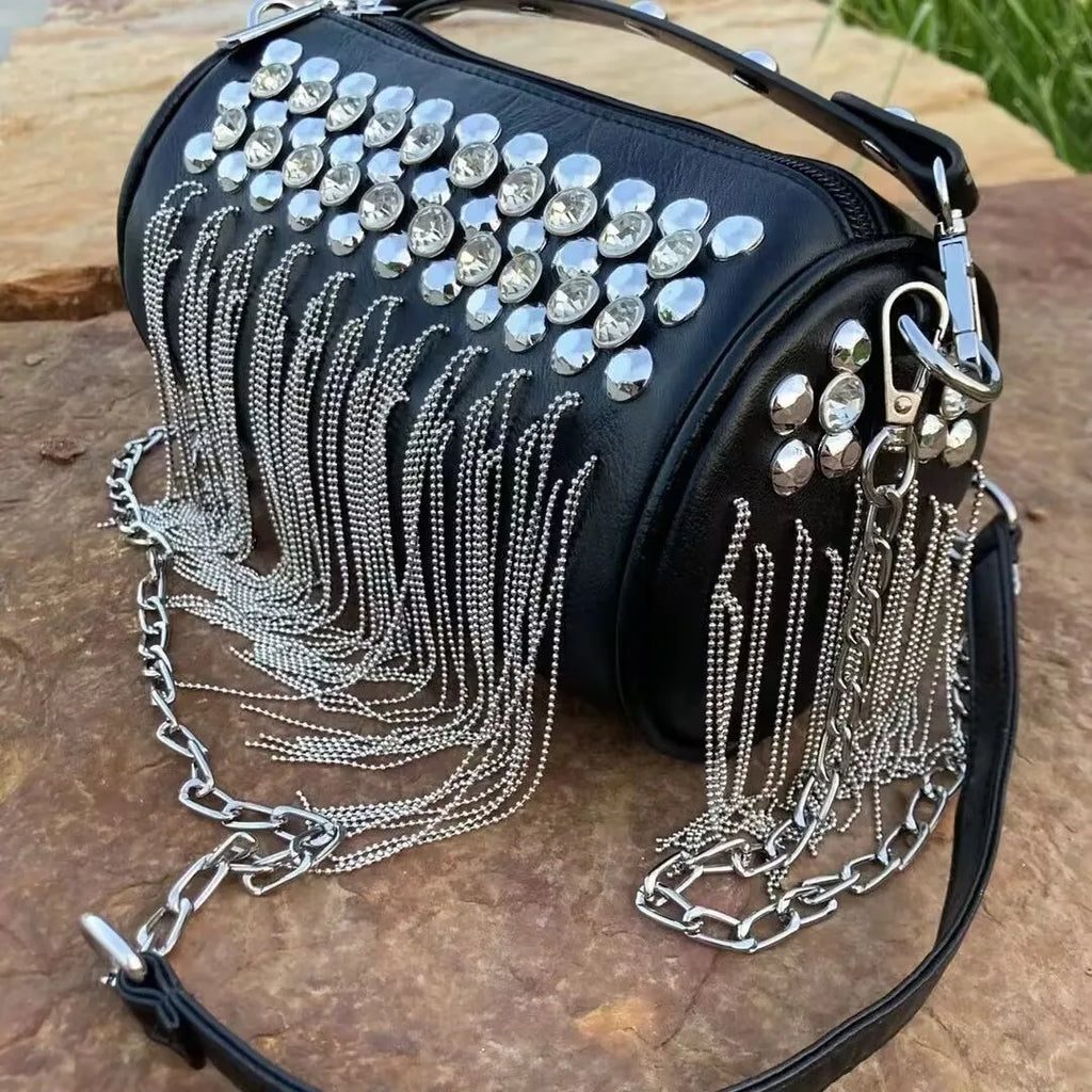Tassel Rivet Women’s Shoulder & Crossbody Bag