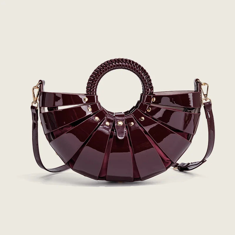 Half Moon Ring Shell Crossbody Bag