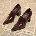 Women’s Slip-On Loafers – Pointed Toe Classic Heels