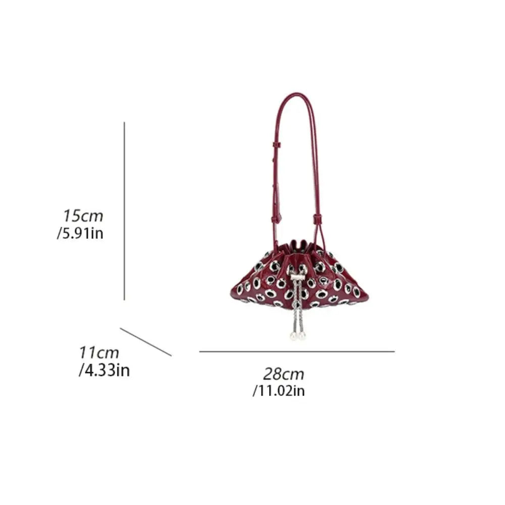 Unique Metal Stud Rivet Shoulder Bag