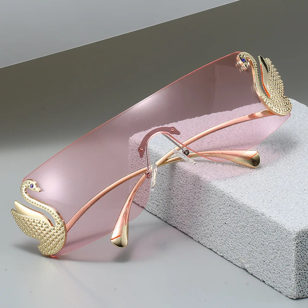 Vintage Luxury Rimless Sunglasses