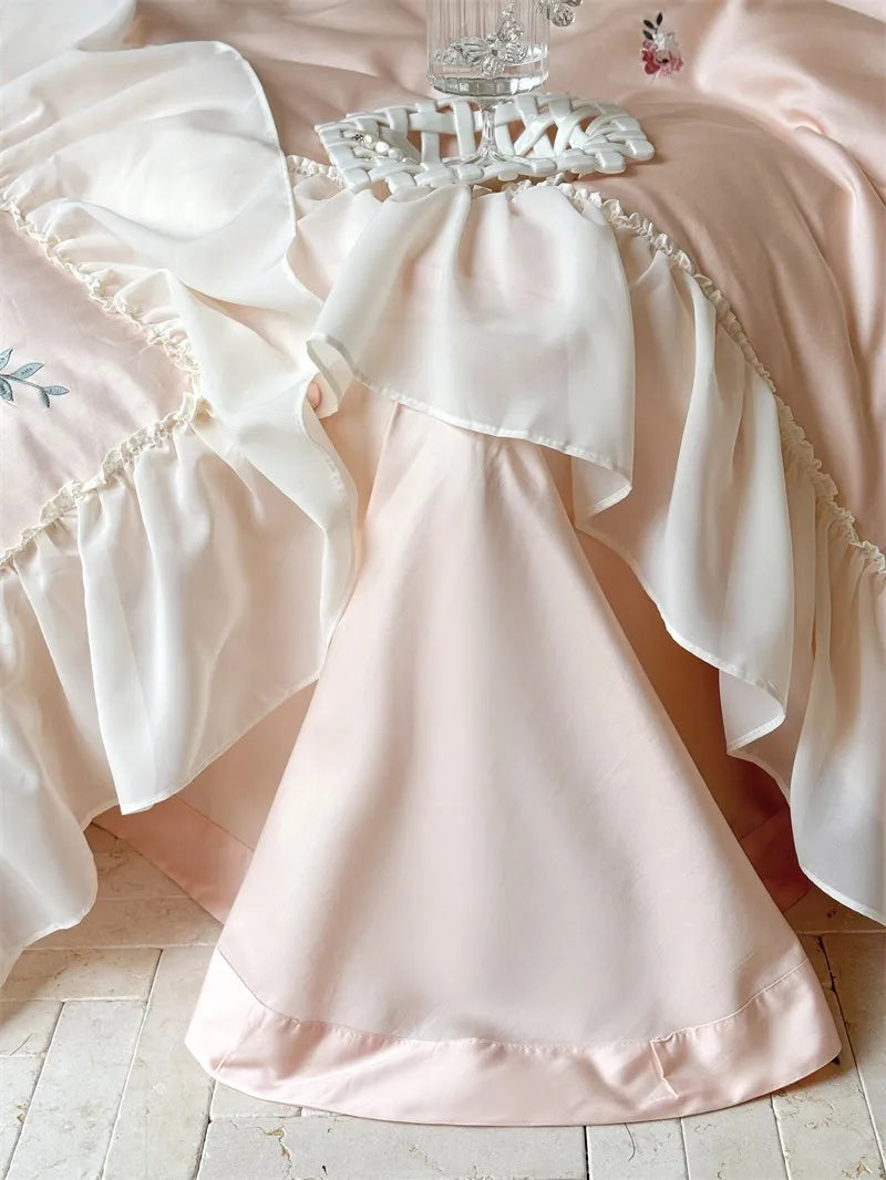 100% Egyptian Cotton Floral Embroidery Luxurious Bedding Set