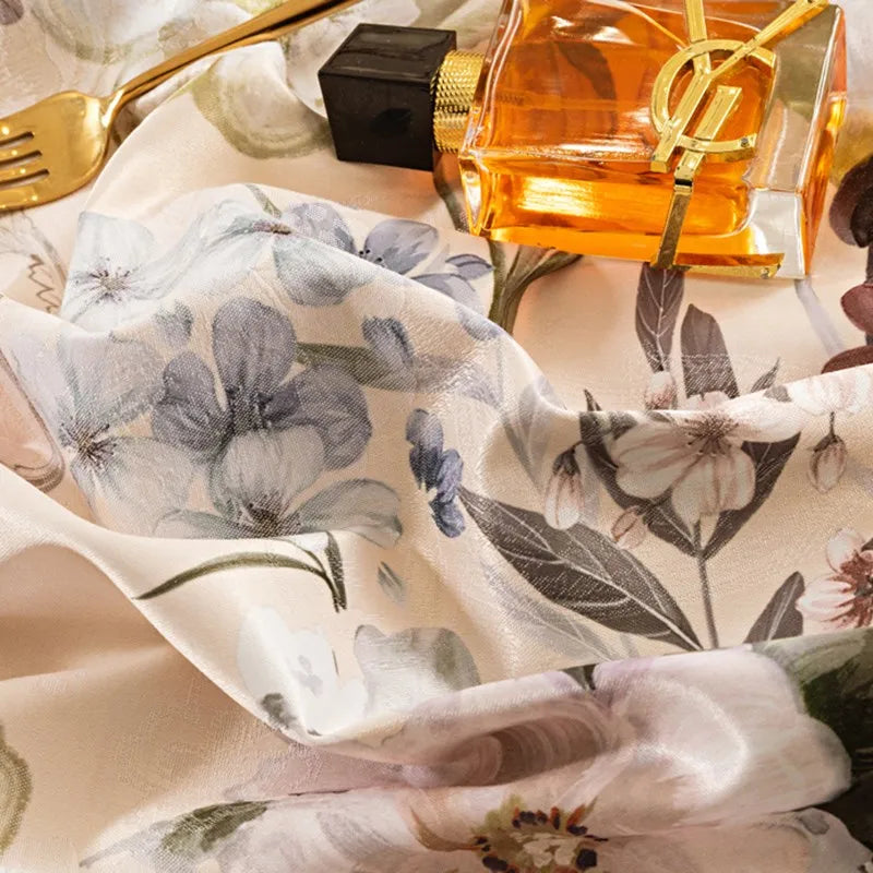  Vintage Chic Blooming Flowers Jacquard Bedding Set
