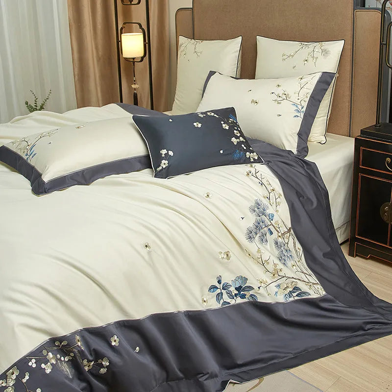 Luxurious Oriental Embroidery 600TC Egyptian Cotton