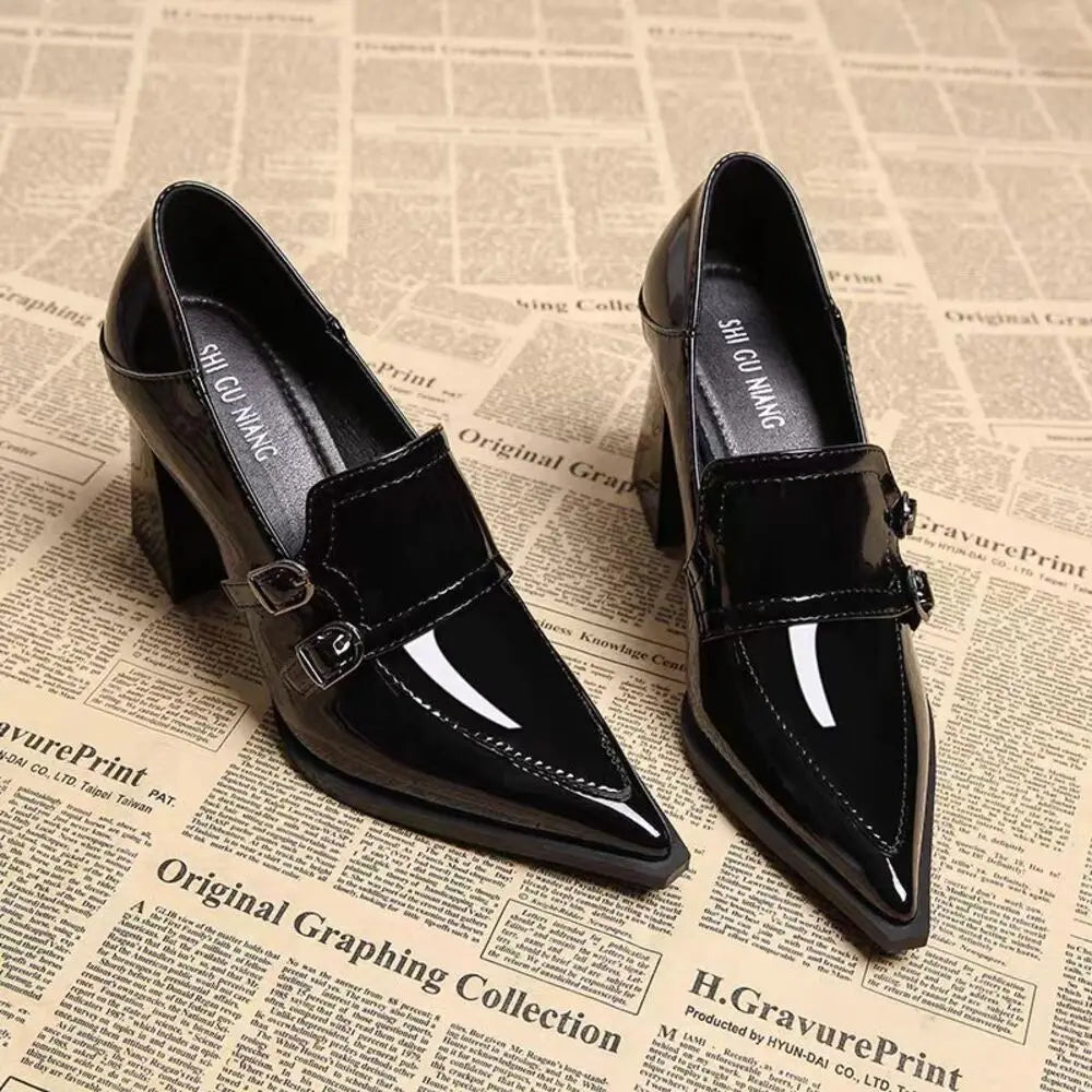 Women’s Slip-On Loafers – Pointed Toe Classic Heels