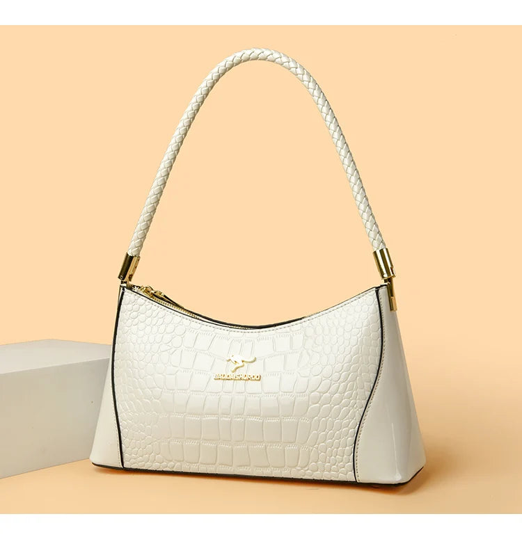 Crocodile Pattern Leather Casual Sac Bag