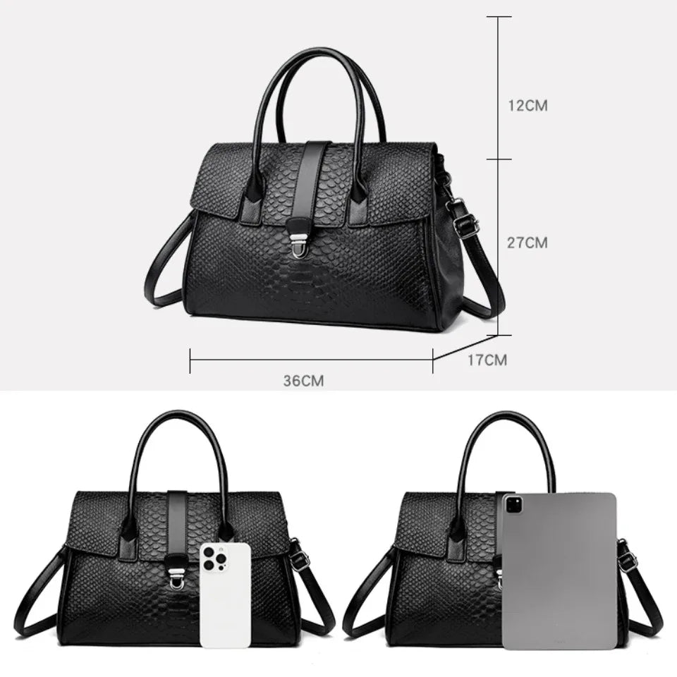 Women’s Oversized Snake Pattern Tote Bag