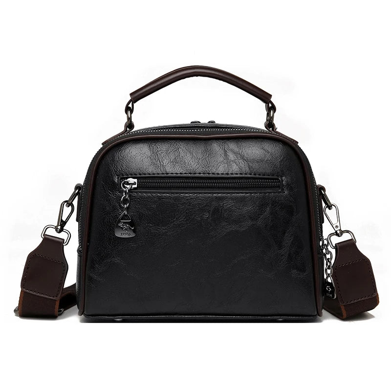 Women's Soft Leather Top-Handle Shoulder Bag