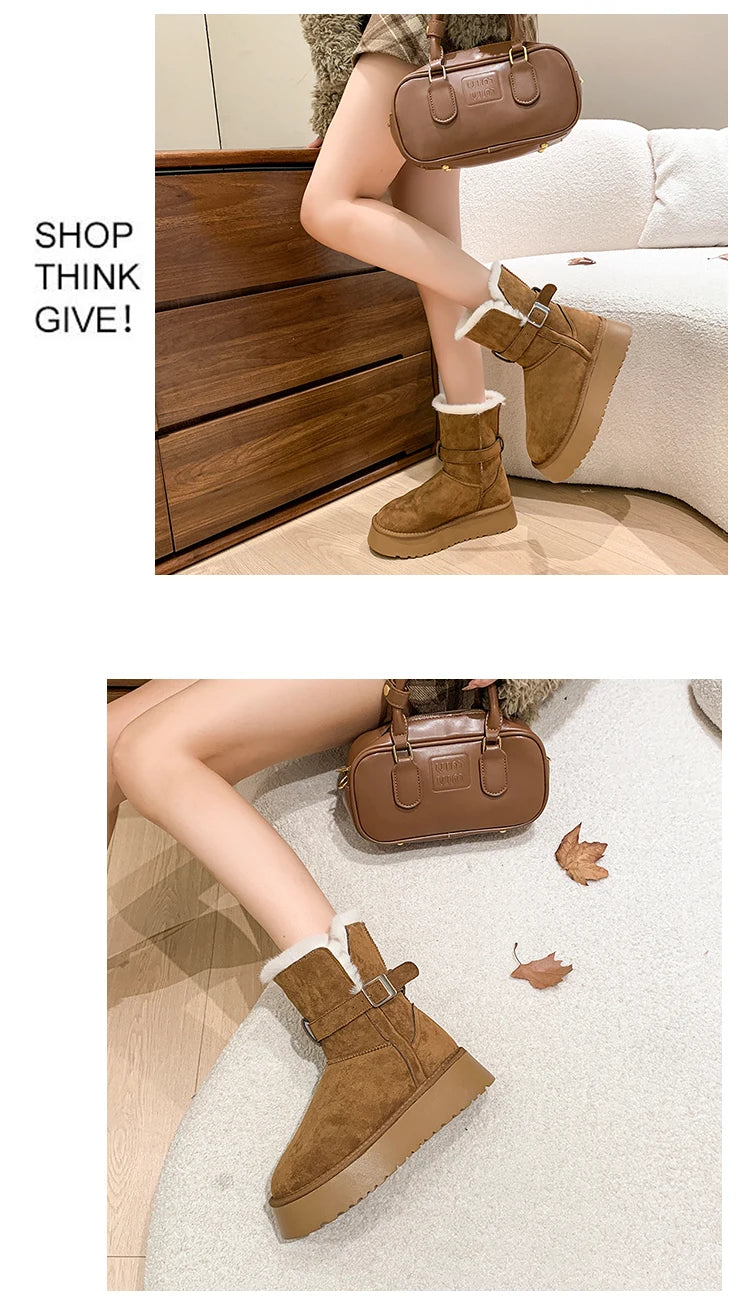 Women’s Suede Ankle Snow Boots