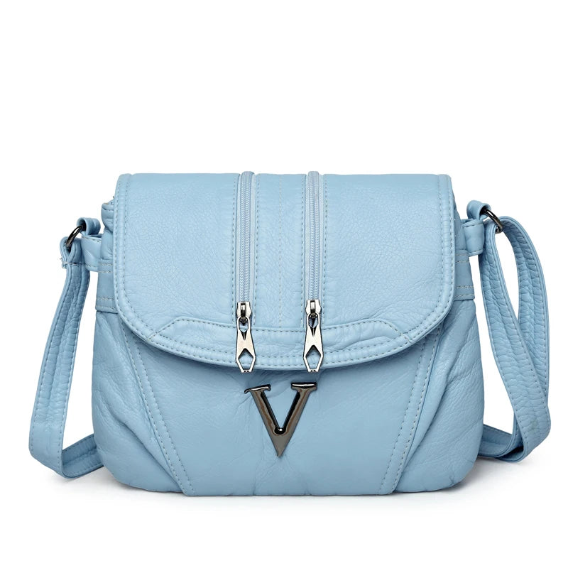 Soft Washed Leather Women’s Luxury Shoulder Bag