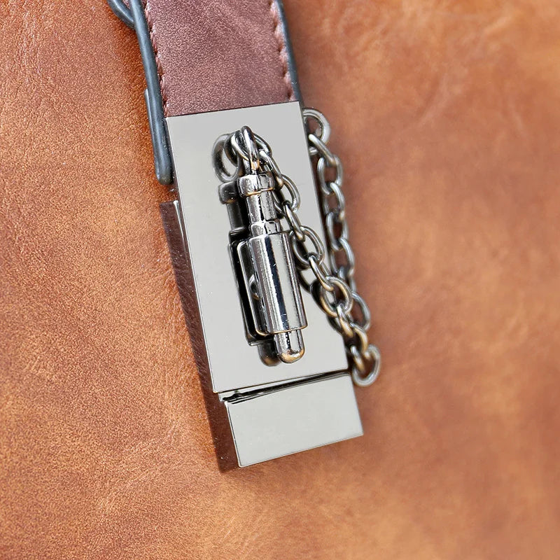 Rivet Leather Shoulder Handbag