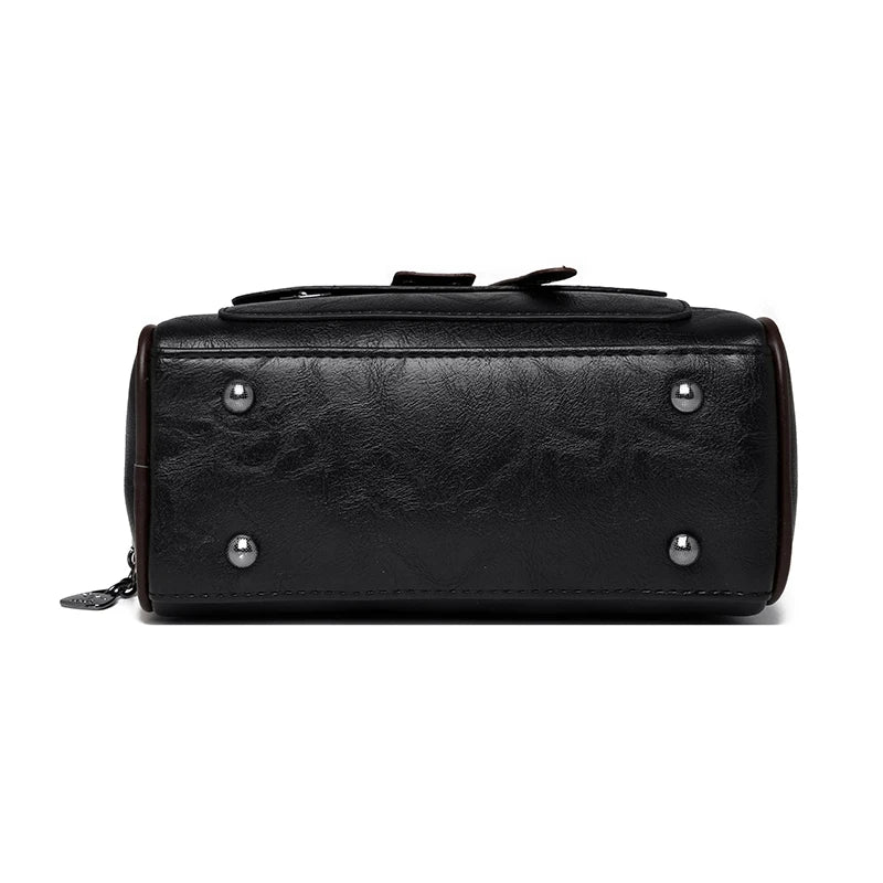 Women's Soft Leather Top-Handle Shoulder Bag