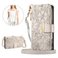 Leather Zipper Wallet Crossbody iPhone Case