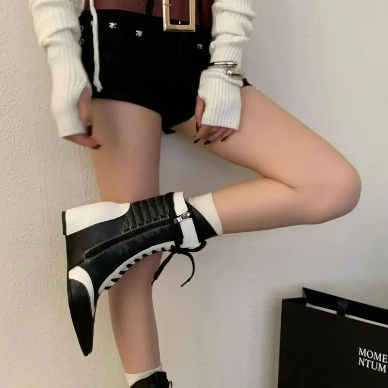 Retro Women Ankle Boots – High Top Height Boost Shoes