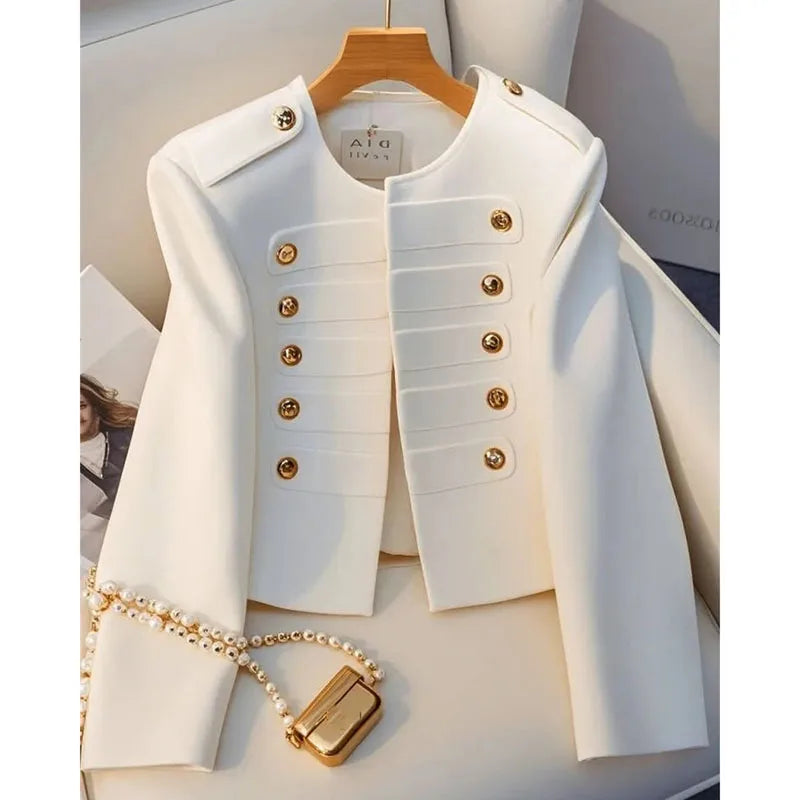 Luxurious White Short Jacket