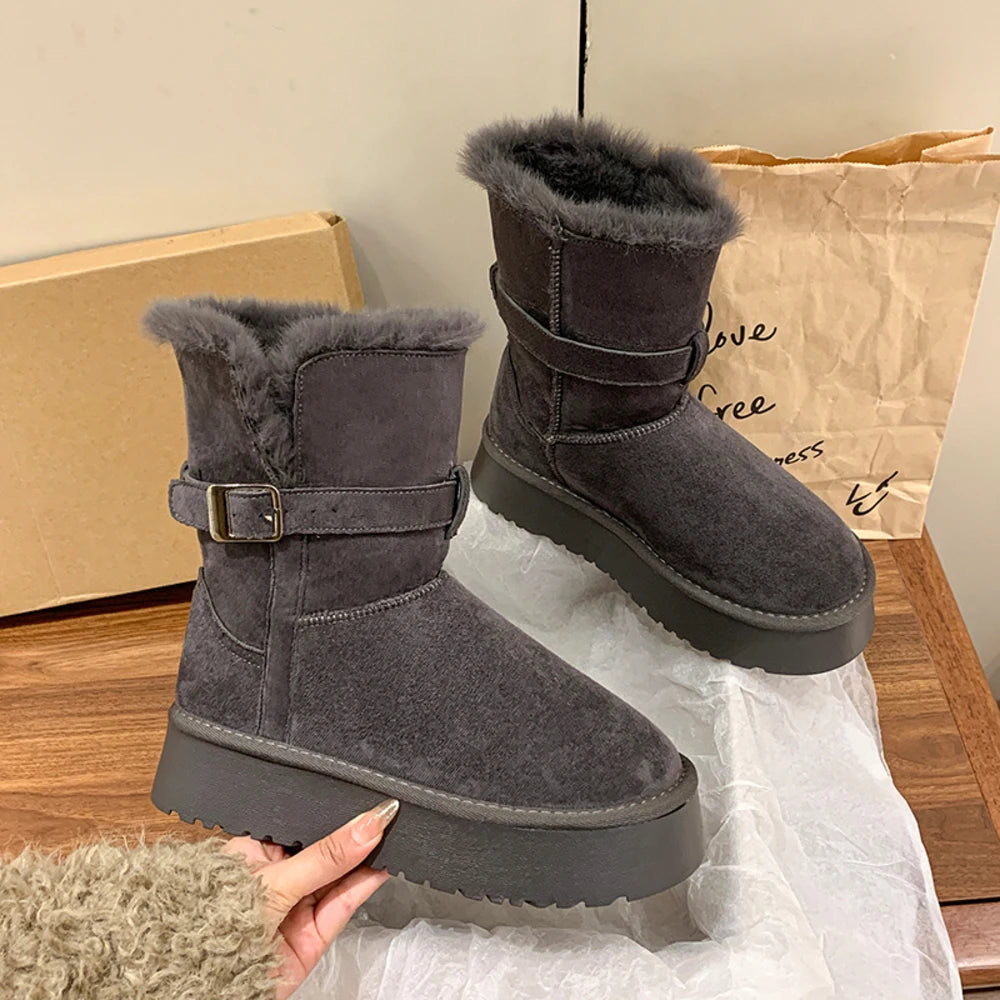 Women’s Suede Ankle Snow Boots