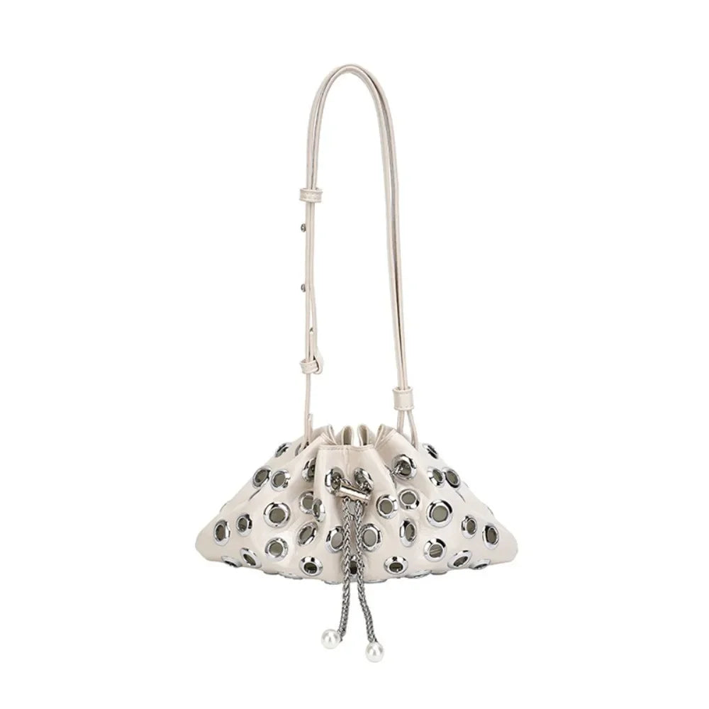 Unique Metal Stud Rivet Shoulder Bag
