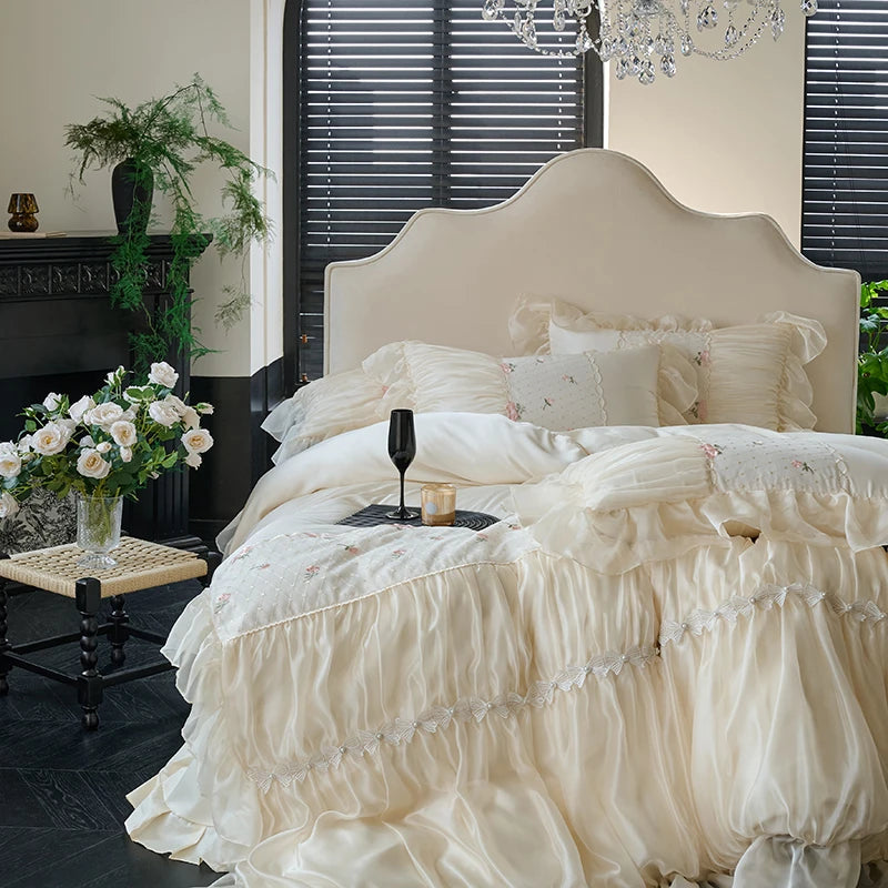 Luxury Sweet Princess Style French Cotton Bedding Set
