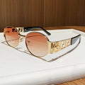Vintage Style Oval Full-Frame Sunglasses