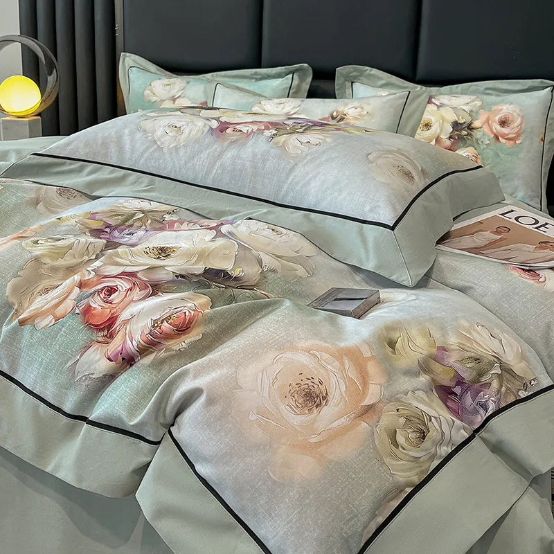 Elegant  Floral Vibrant Bedding Set