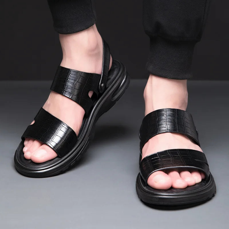 Men’s Designer Leather Sandals – Summer Shoes