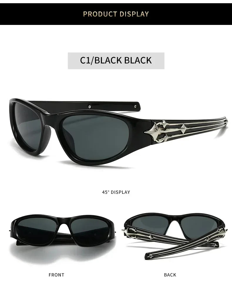 Cat Eye Sunglasses Rivet Star Sunglasses
