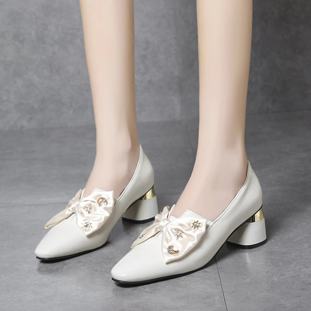 Women’s Pointed Toe Pumps with Bow