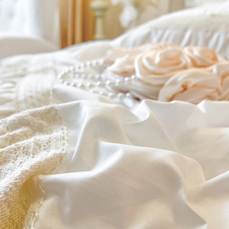 French Romantic Sweet Princess Style Bedding Set 100% Cotton