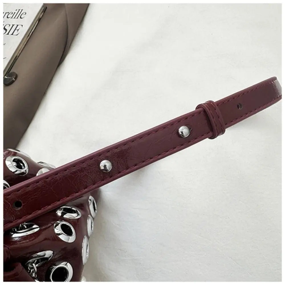 Unique Metal Stud Rivet Shoulder Bag