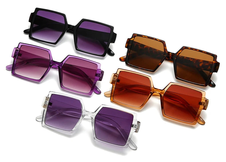 Square Large Frame Elegant Sunglasses
