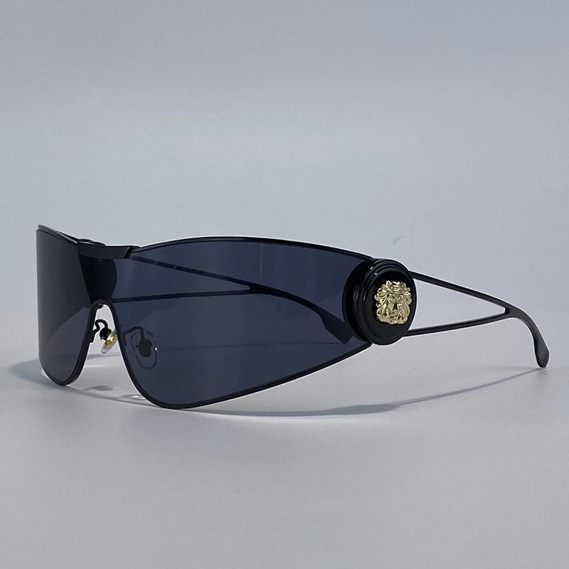 One-Piece Shield Luxury Vintage Wrap Around Sunglasses