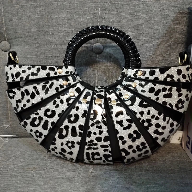 Half Moon Ring Shell Crossbody Bag