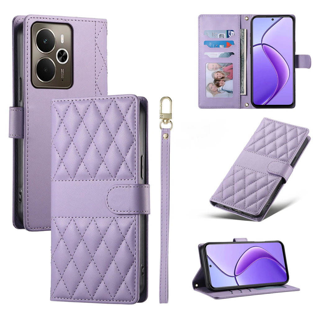Crossbody Leather Phone Case for Samsung Galaxy – Lanyard Card Wallet Cover