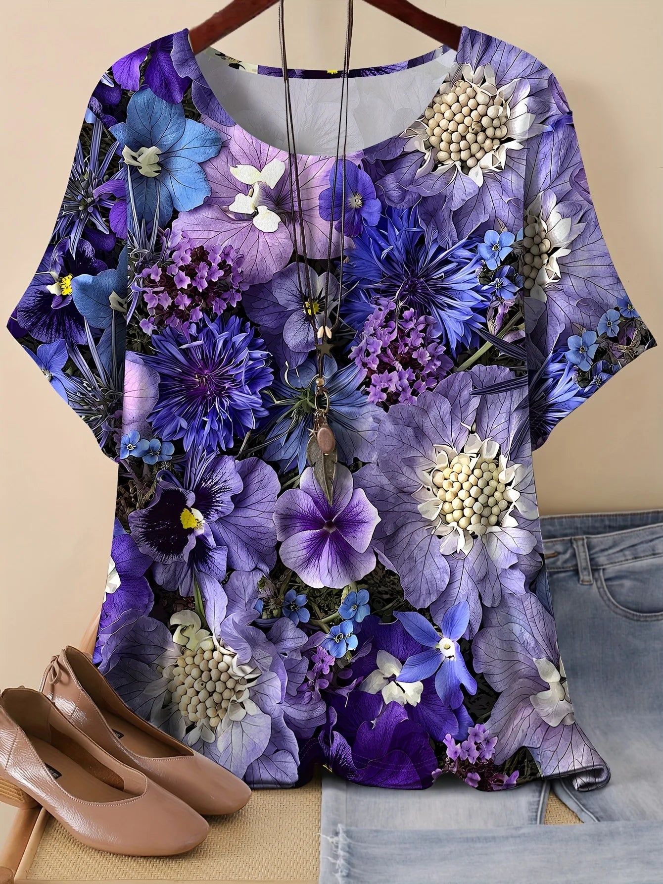 Summer Flower Butterfly T-Shirt