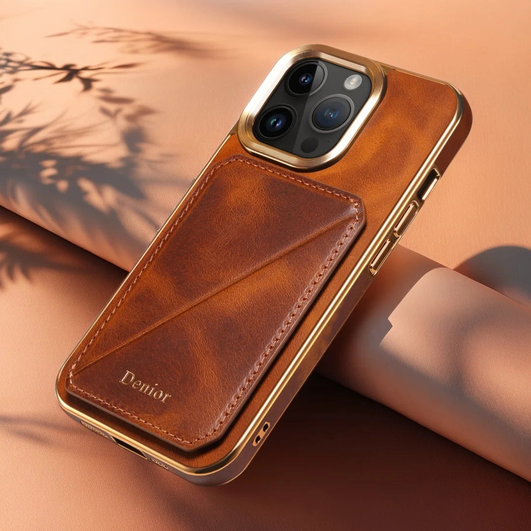 Denior iPhone Business Leather Case – Premium Protective Back Cover for iPhone