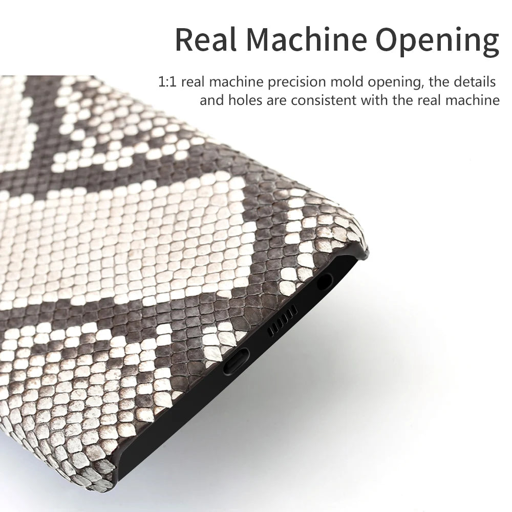 Samsung Galaxy Genuine Python Leather Case – Premium Snakeskin Back Cover