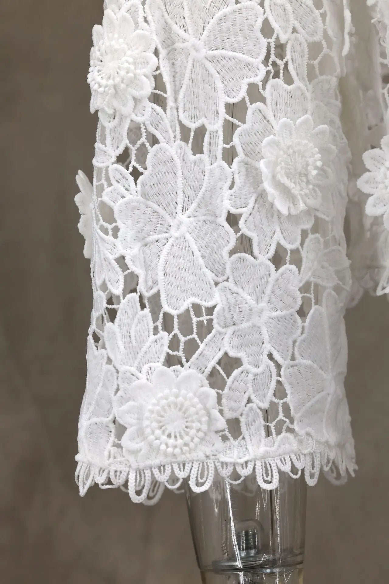 Summer Floral Hollow Out Lace Loose Women's Shirt